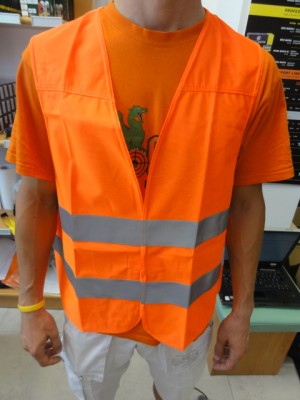 Oranžno fluoroscentni brezrokavnik (ena velikost)